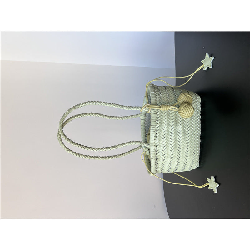 Women's Vegetable Basket Portable Underarm Solid Color High Bags