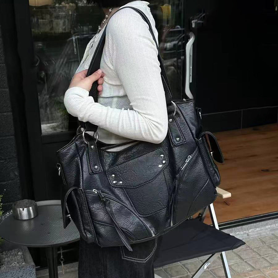 Women's Niche Stitching Large Capacity Totes Fashion Bags
