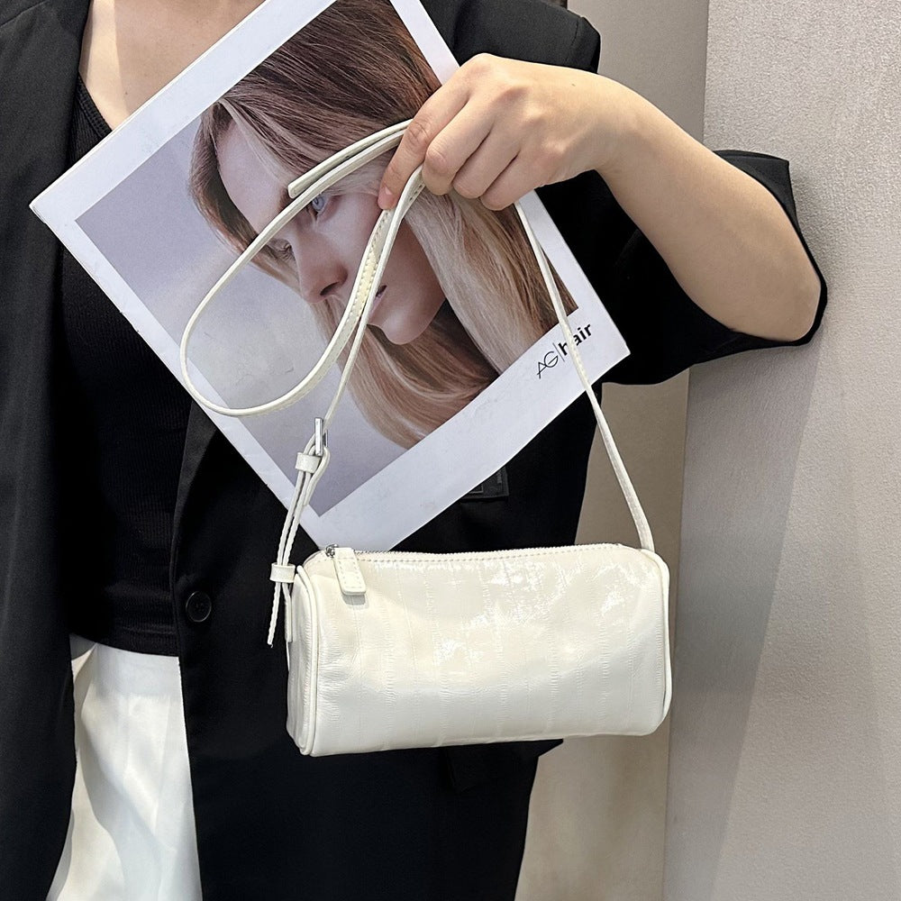 Women's Cowhide Toast Bowling High-grade Underarm Pen Exquisite Hand Women's Messenger Bag