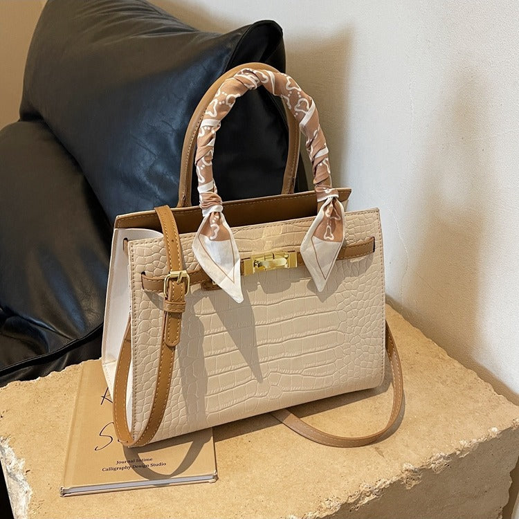Western Style Height Stylish Textured Stone Bags