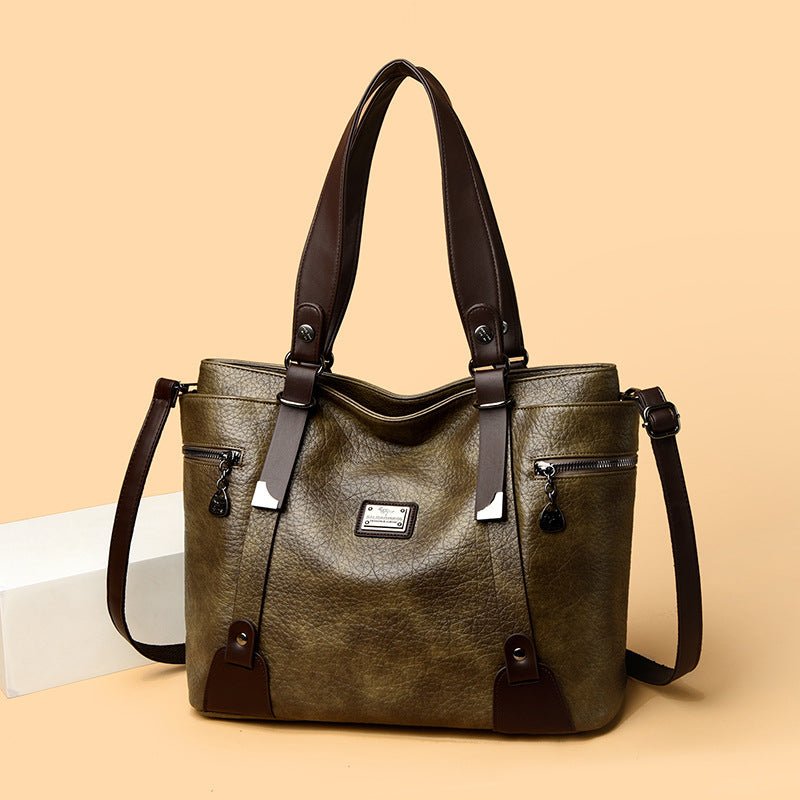 Women's Retro Simple Large Capacity Totes Portable Bags