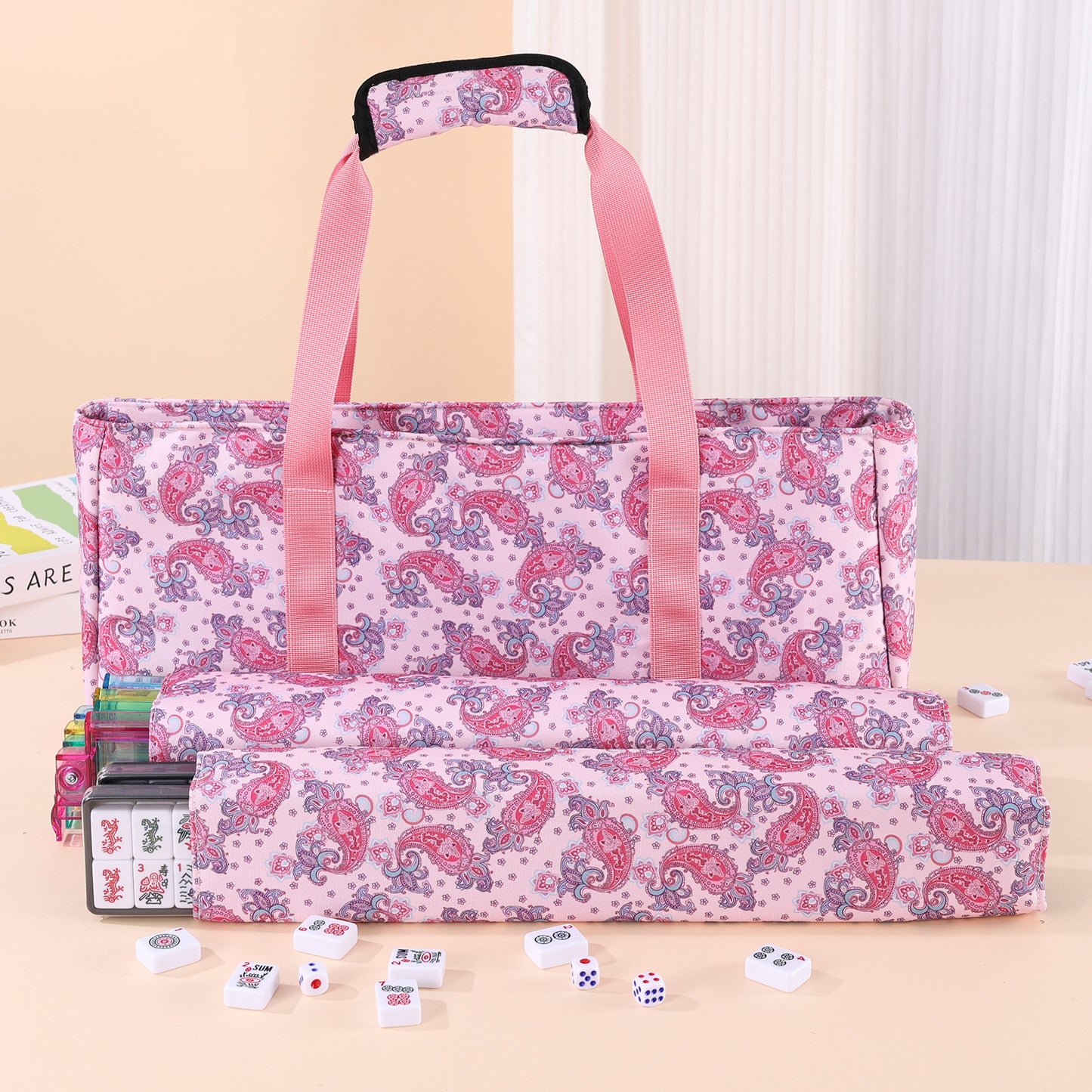 Mahjong Set Large Capacity Portable Toiletry Folding Bags