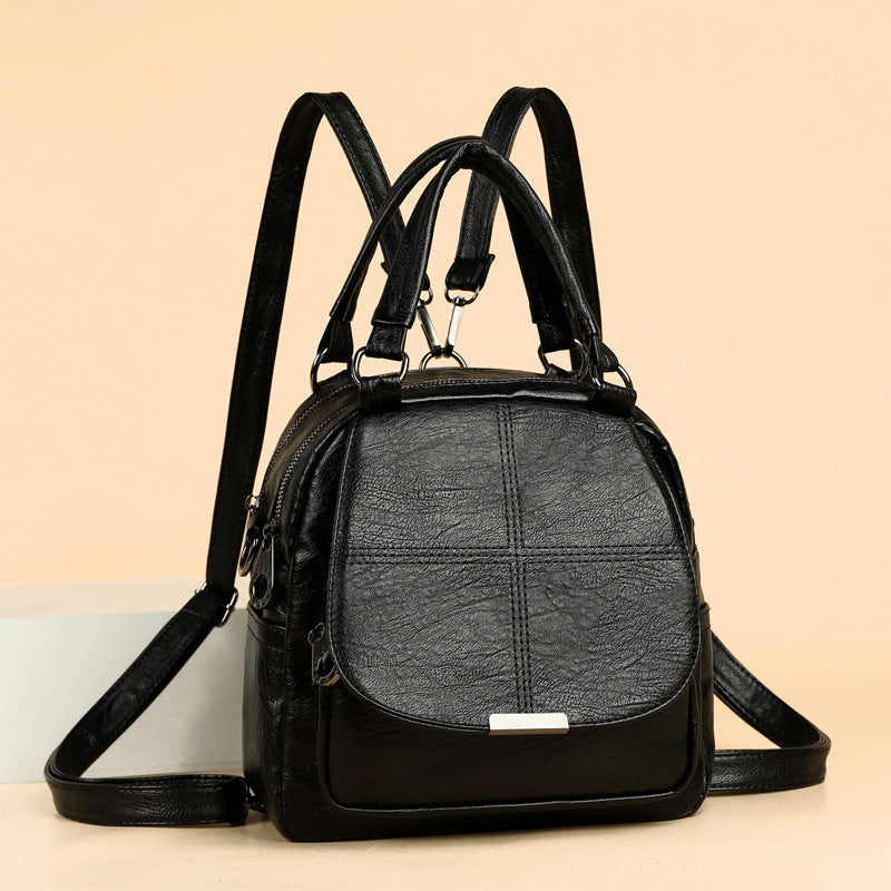 Pretty Sheepskin Preppy Style Retro Simple Backpacks