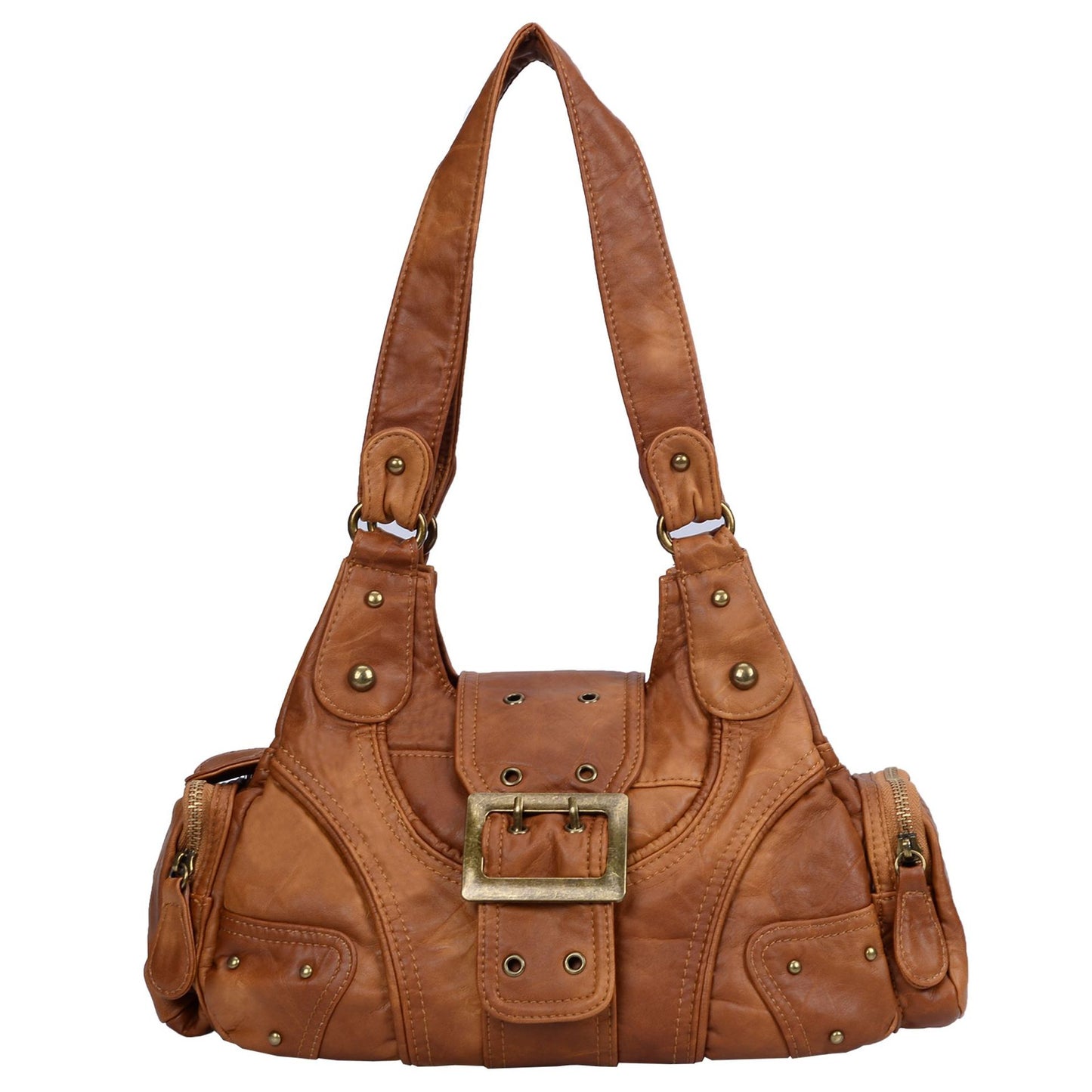 Popular Elegant Women's Washed Fashion Portable Shoulder Bags