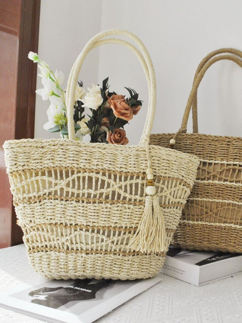Straw Tassel Vacation Style Everyday Joker Women's Messenger Bag