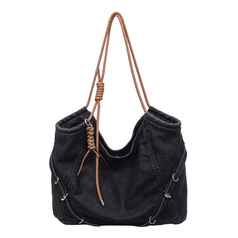 Women's Denim Fashion High-grade Large Capacity Commuter Bags
