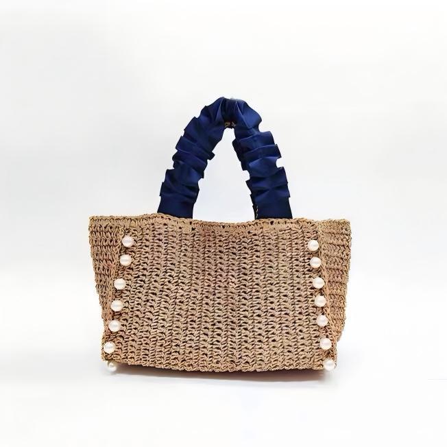 Women's Pearl Straw Female Hand-woven High Sense Bags
