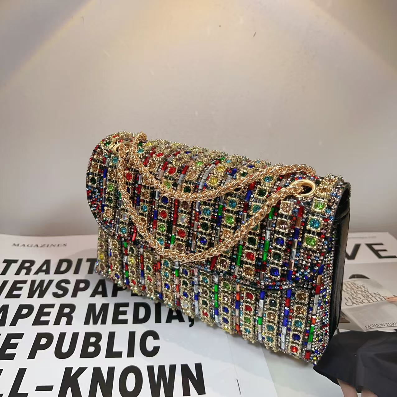 Women's Full Diamond Underarm Banquet Dress One Women's Shoulder Bag