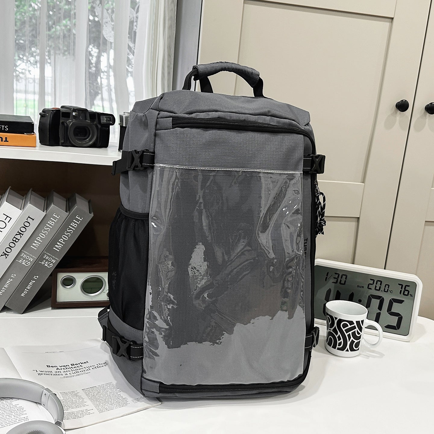 Couple Large Capacity Fashion Trend College Transparent Leisure Backpack