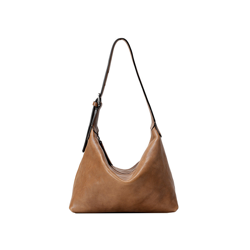 Women's Vegetable Tanning Leather Classic Commuter Genuine Underarm Bag