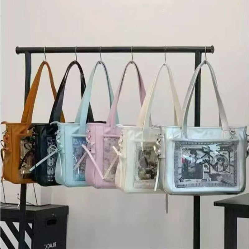 Women's Cartoon Cute Large Capacity Versatile Bar Women's Shoulder Bag