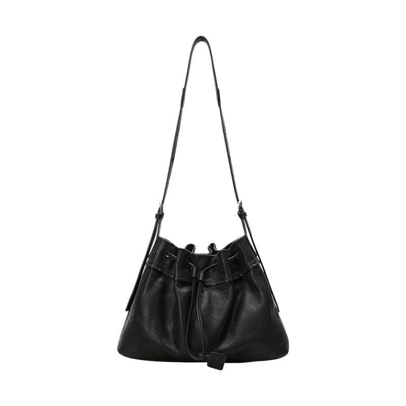 Comfortable Female Drawstring Commuter Niche Leather Women's Shoulder Bag
