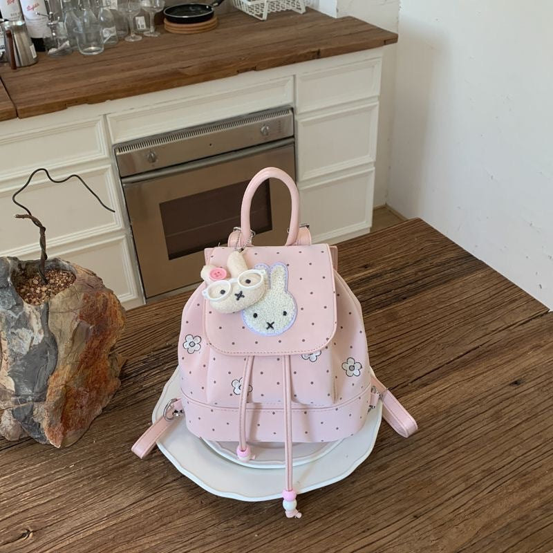 Polka Dot Miffy Rabbit Female Design Cute Leisure Backpack