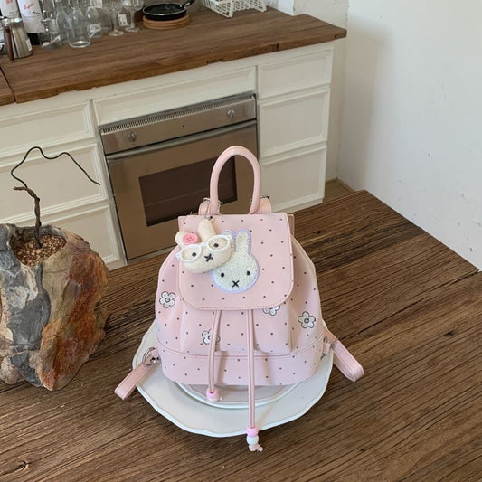 Polka Dot Miffy Rabbit Female Design Cute Leisure Backpack
