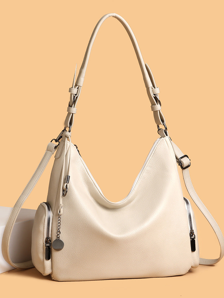 Women's Large Capacity Underarm Soft Leather High-grade Bags