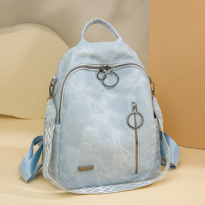 Women's Soft Leather Summer Retro Korean Style Large Capacity Women's Backpack