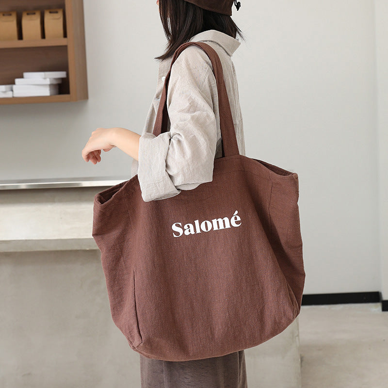 Women's Korean Style Linen Fashion Canvas Artistic Women's Messenger Bag
