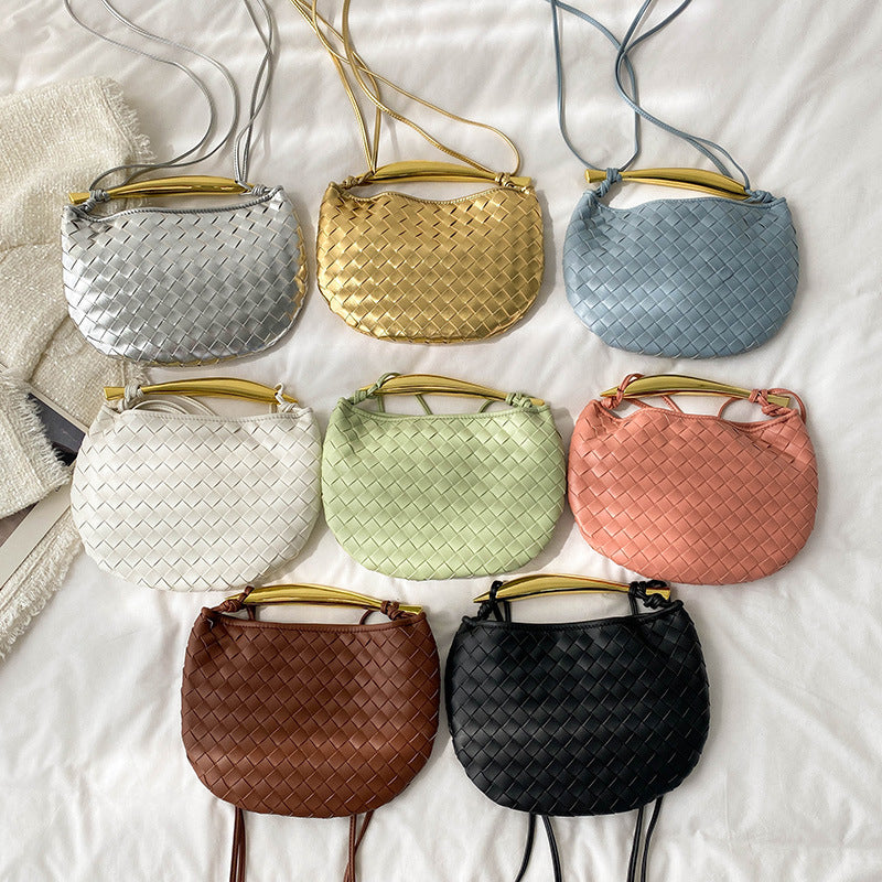 Women's Niche Sardine Hand-woven Textured Personality Chain Handbags