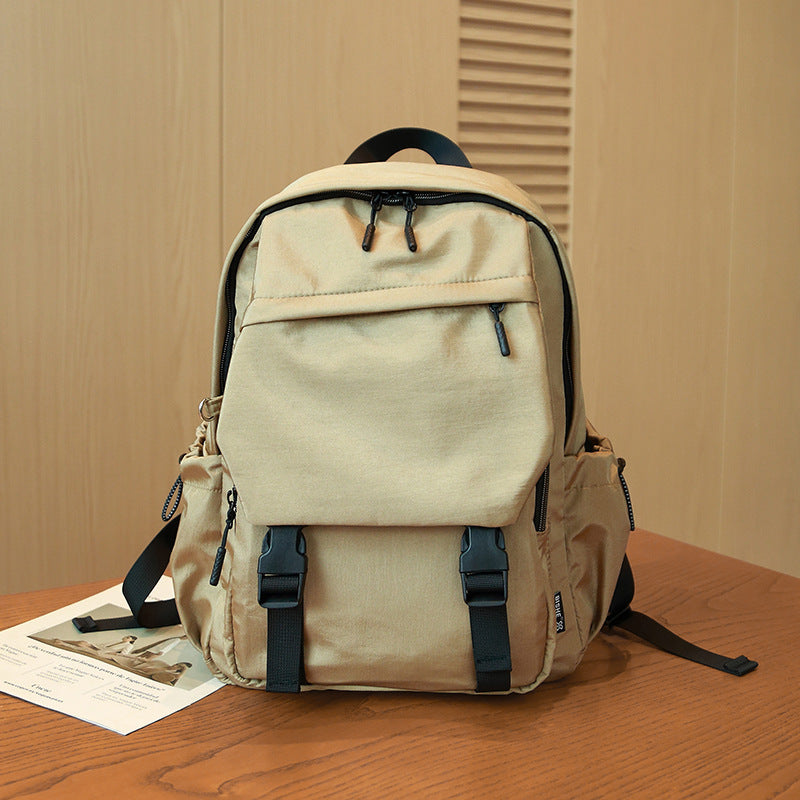 Women's Korean Style Nylon Large Capacity Flip High Women's Backpack