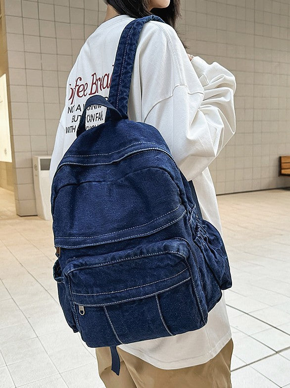 Trendy Fashion Denim Versatile Large Capacity Leisure Backpack