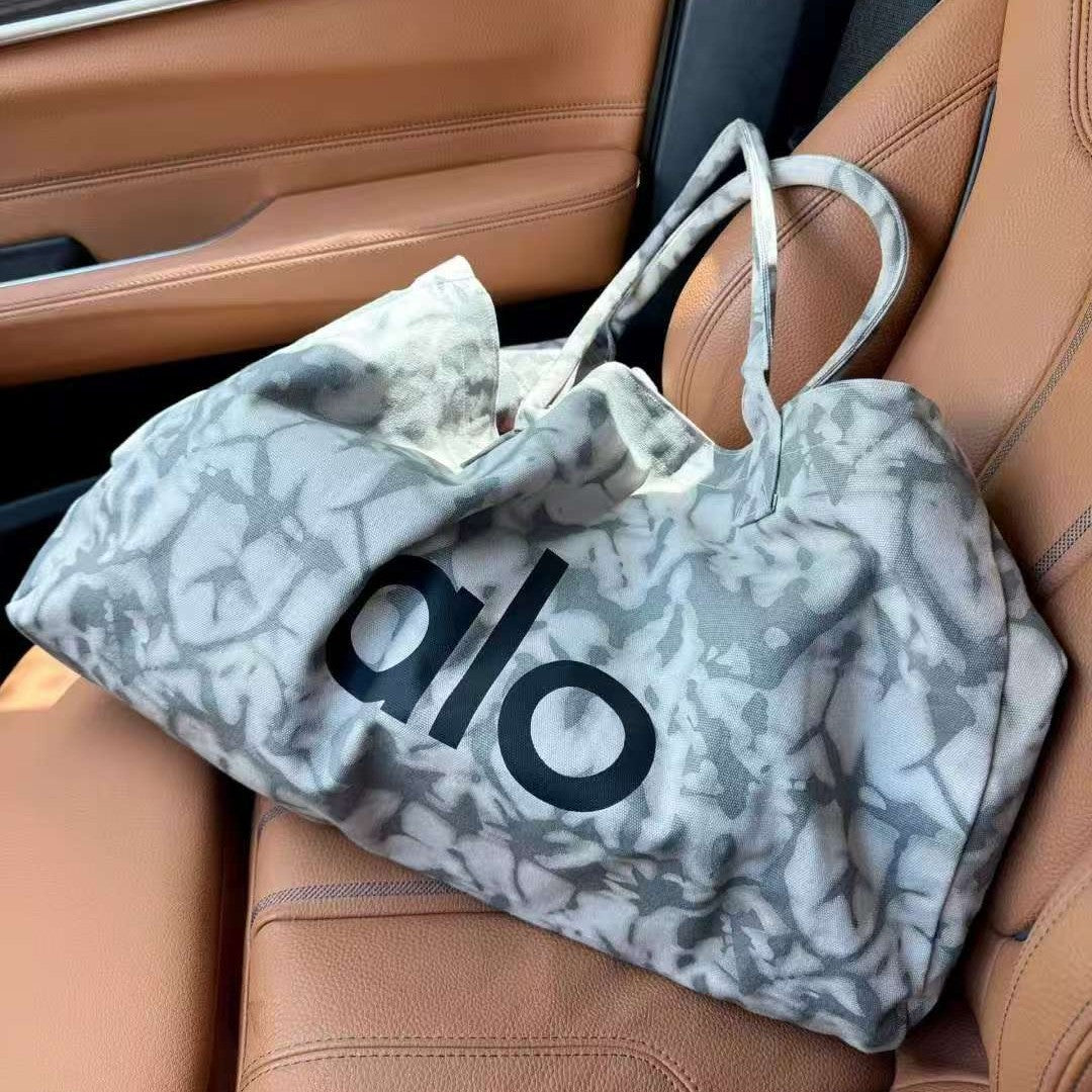 Women's Trendy Yoga Fitness Canvas Versatile Large Capacity Tote Bag