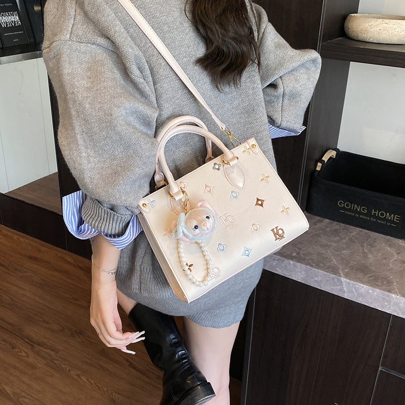Popular Super Embroidered Good-looking Contrast Color Cute Small Square Bags