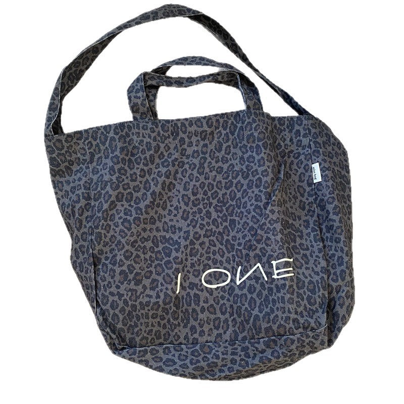 Women's Procurement Service Of Korean Fashionable Commuter Leopard Print Versatile Large Women's Shoulder Bag