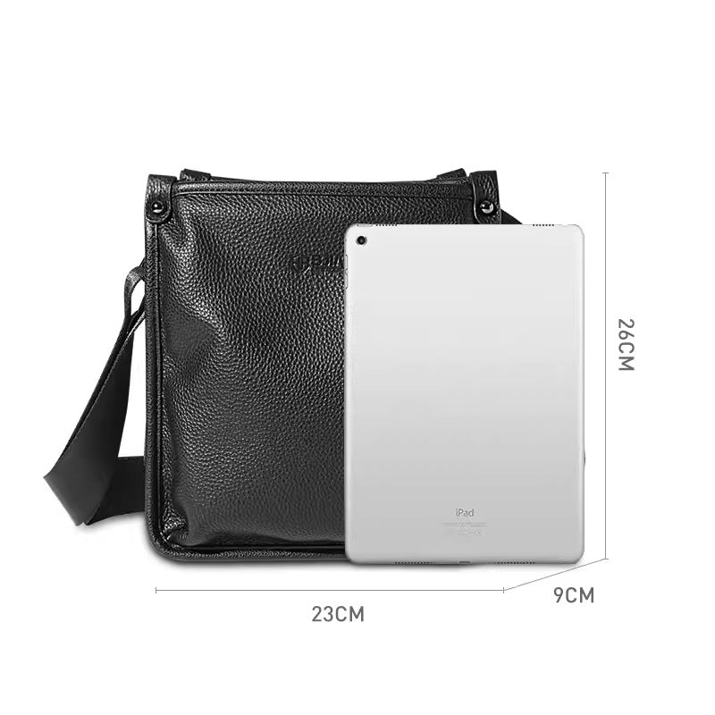 Men's First Layer Cowhide Business Genuine Leather Premium Mobile Men's Messenger Bag
