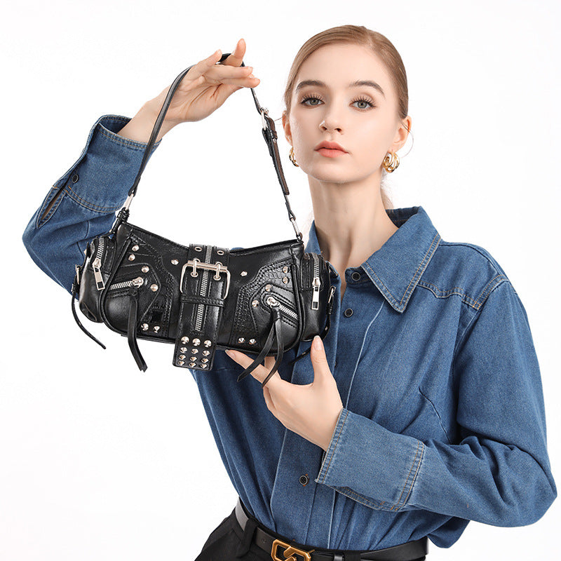 Retro Fashion Design Hot Commuter Motorcycle Women's Shoulder Bag