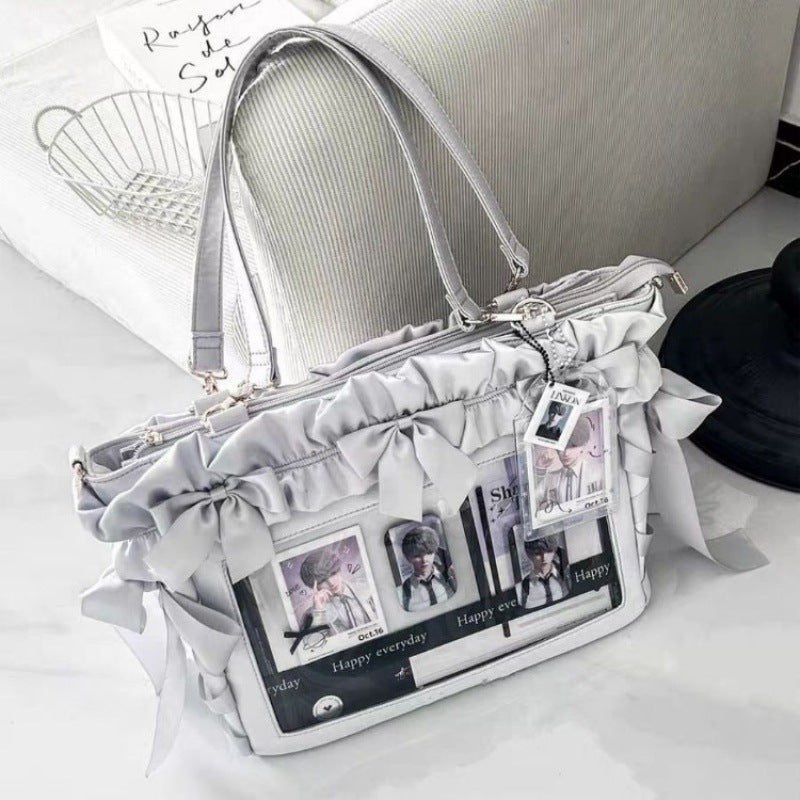 Portable Asian Culture Female Sheer Versatile Women's Shoulder Bag