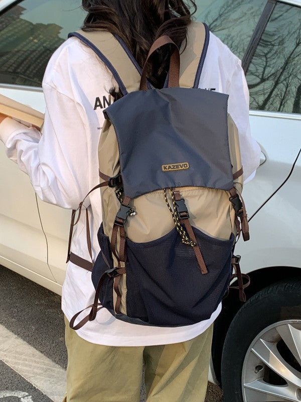 Burden Reduction Hiking Couple Large Capacity Contrast Leisure Backpack