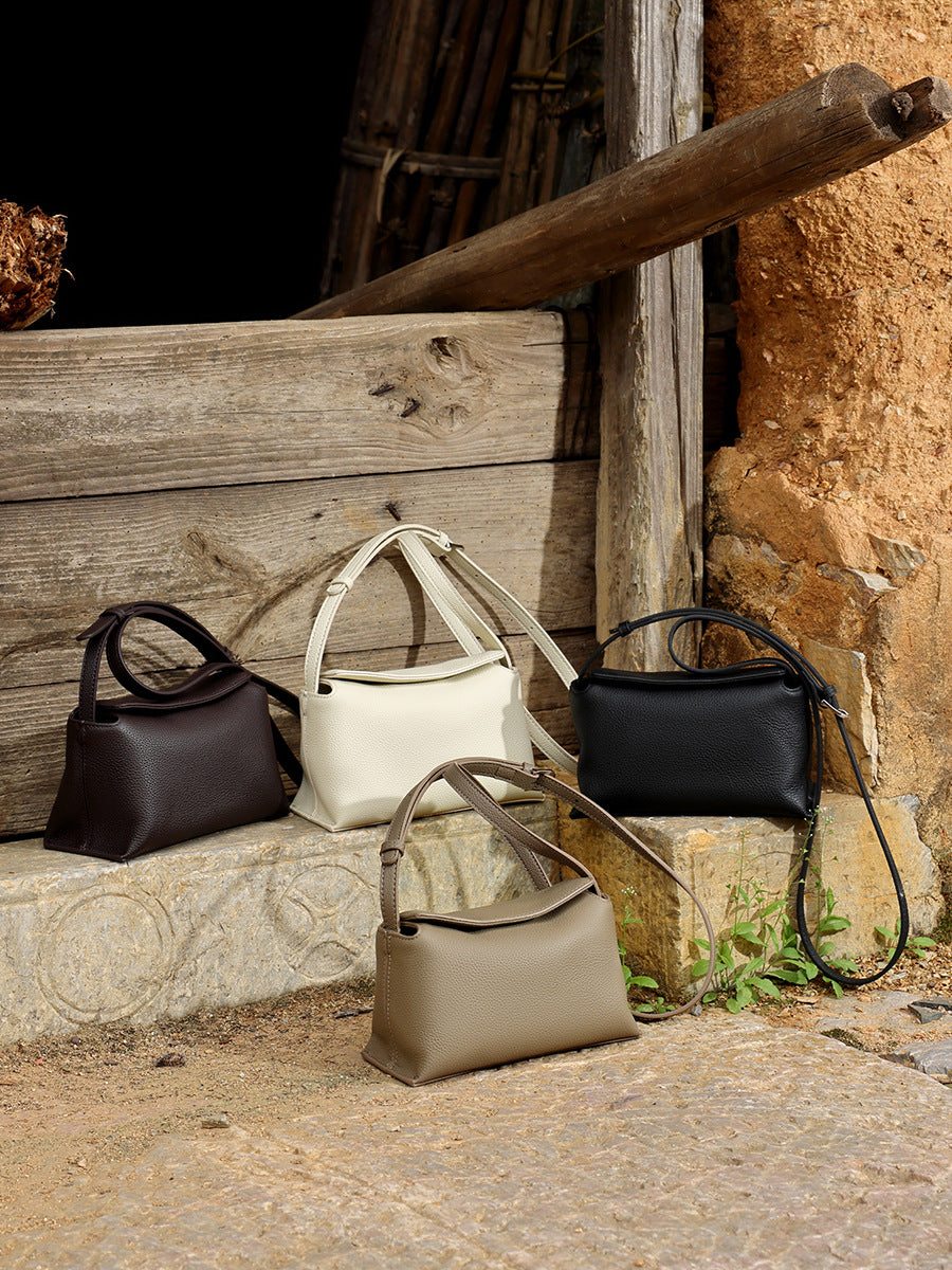 Genuine Leather Female Niche First Layer Cowhide Pillow Women's Messenger Bag