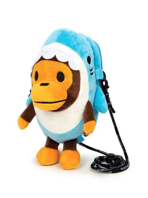 Fashion Monkey Shark Single Adult Cute Coin Purses