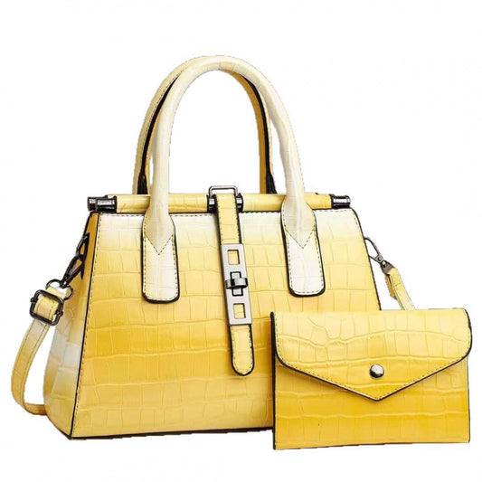 Versatile Two-piece Alligator Print Graceful Fashion Women's Handbag
