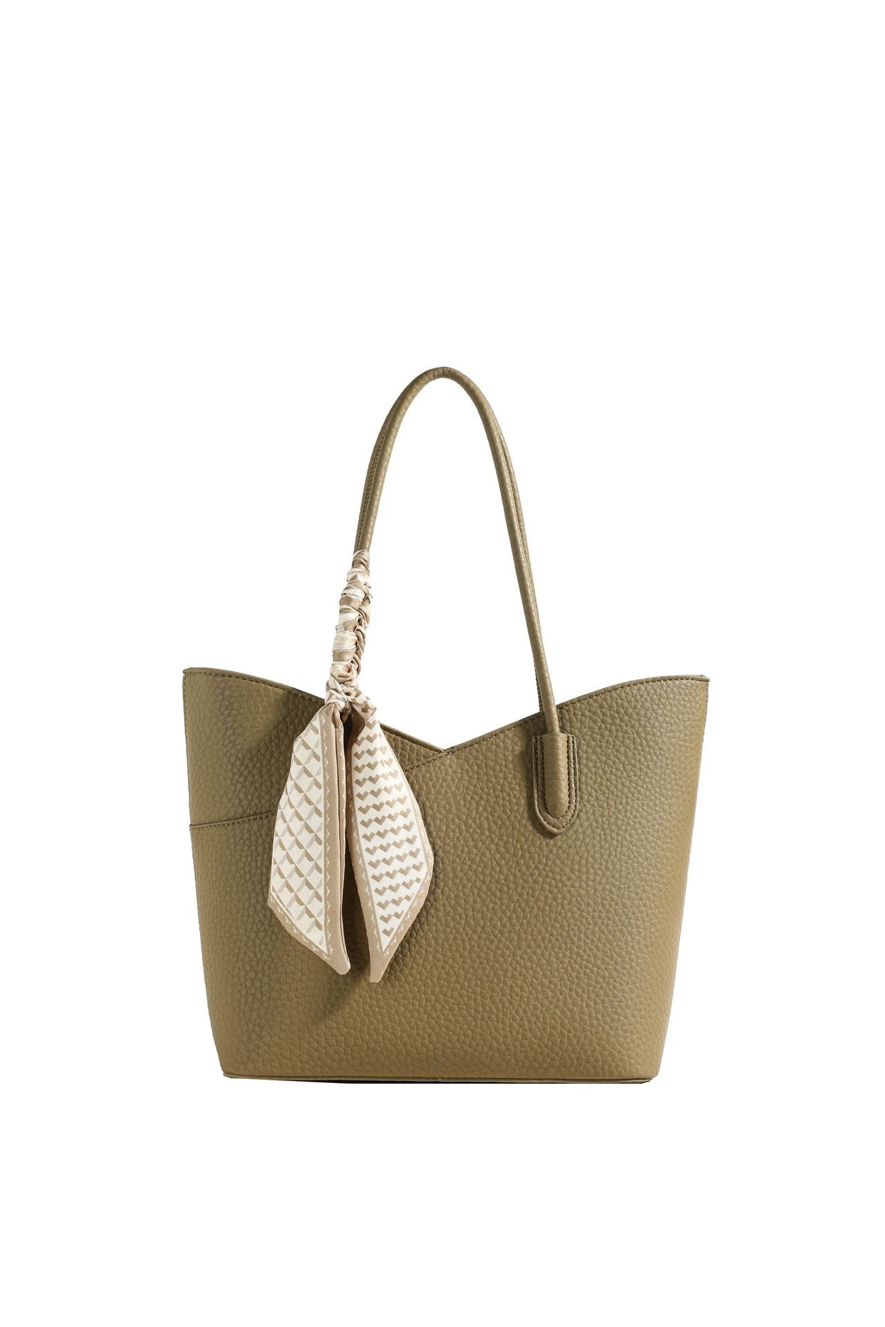 Women's Retro Simple Elegant Silk Scarf Shopping Bucket Bags