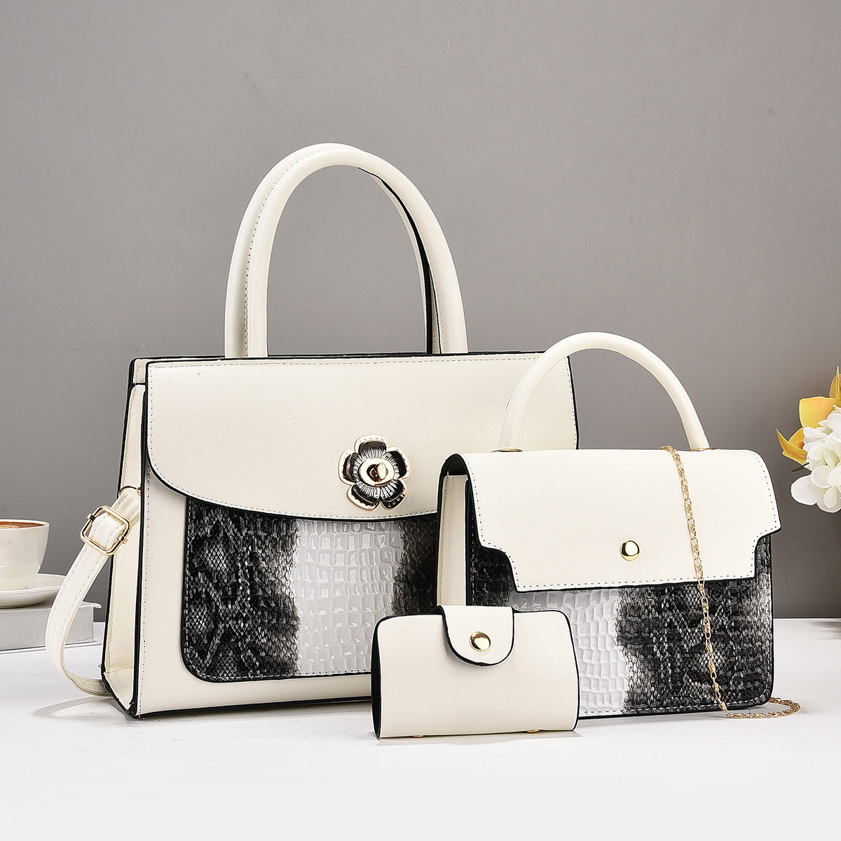 Women's Three-piece Portable Female Lady Fashion Bags