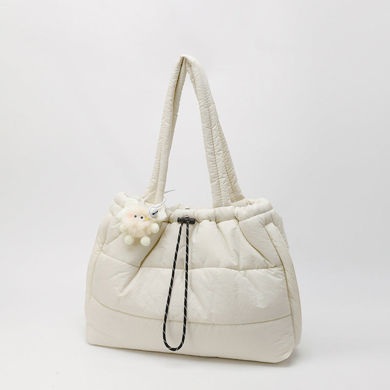 Women's Down Large Capacity Quilted Versatile Underarm Trendy Cotton Women's Shoulder Bag