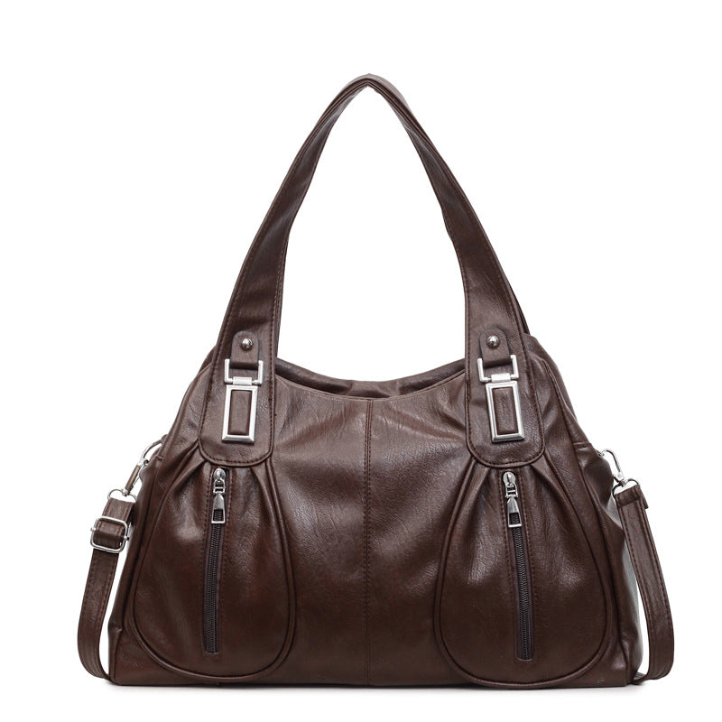 Retro Fashion Rivet Good-looking Large Capacity Portable Underarm Tote Bag
