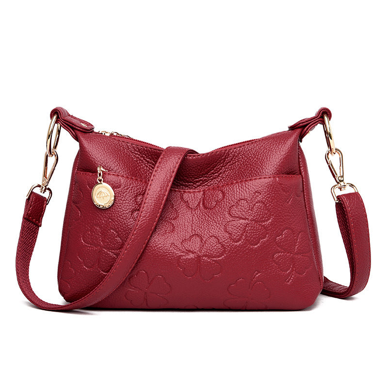 Women's Large Capacity Mom Style Soft Leather Women's Shoulder Bag