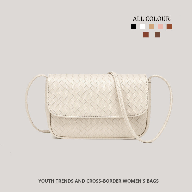 Women's Embossed Weaving Large Capacity Fashion Korean Women's Messenger Bag