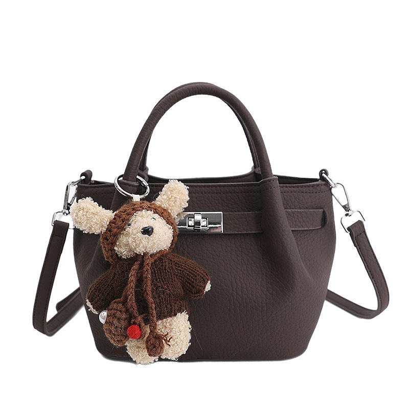 Women's Korean Style Lychee Pattern Vegetable Basket High-grade Bucket Bag