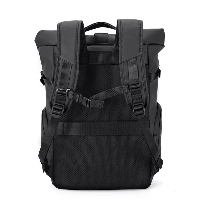 Men's Trendy Roll Top Large Capacity Leisure Backpack