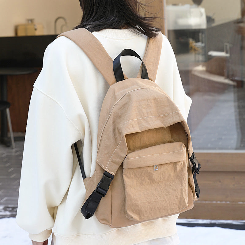 Leisure Artistic Nylon Fashion Washed Worn Retro Backpacks