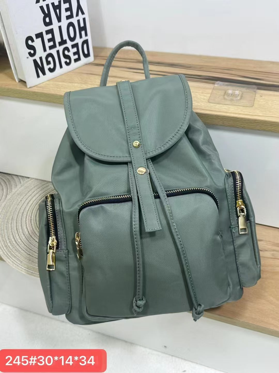 Women's Nylon Waterproof Flip Versatile Large Capacity Backpacks