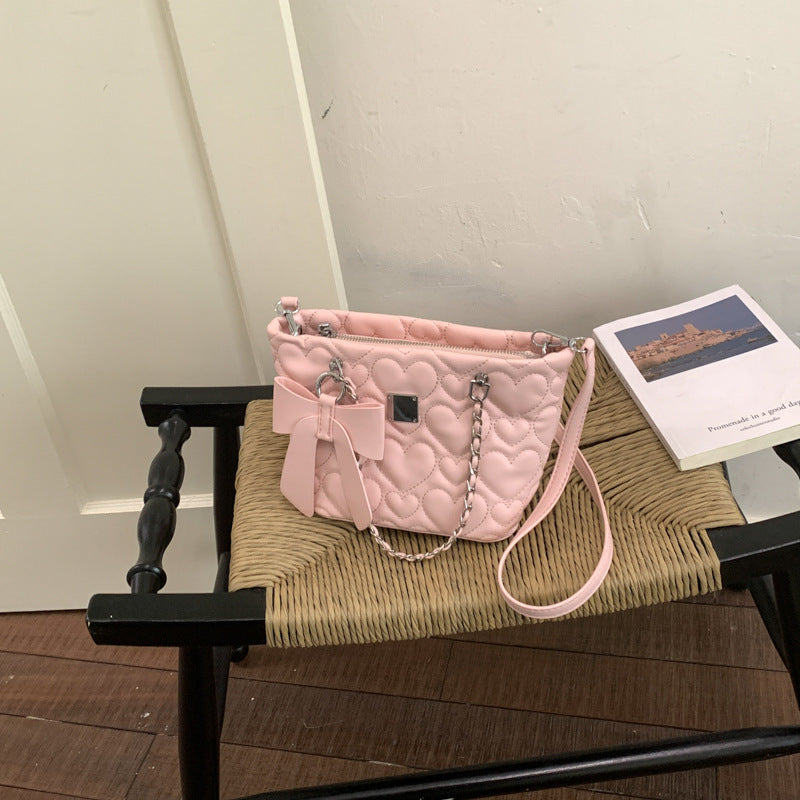 Women's Love Embroidery Thread Chain High Sense Light Luxury Women's Messenger Bag