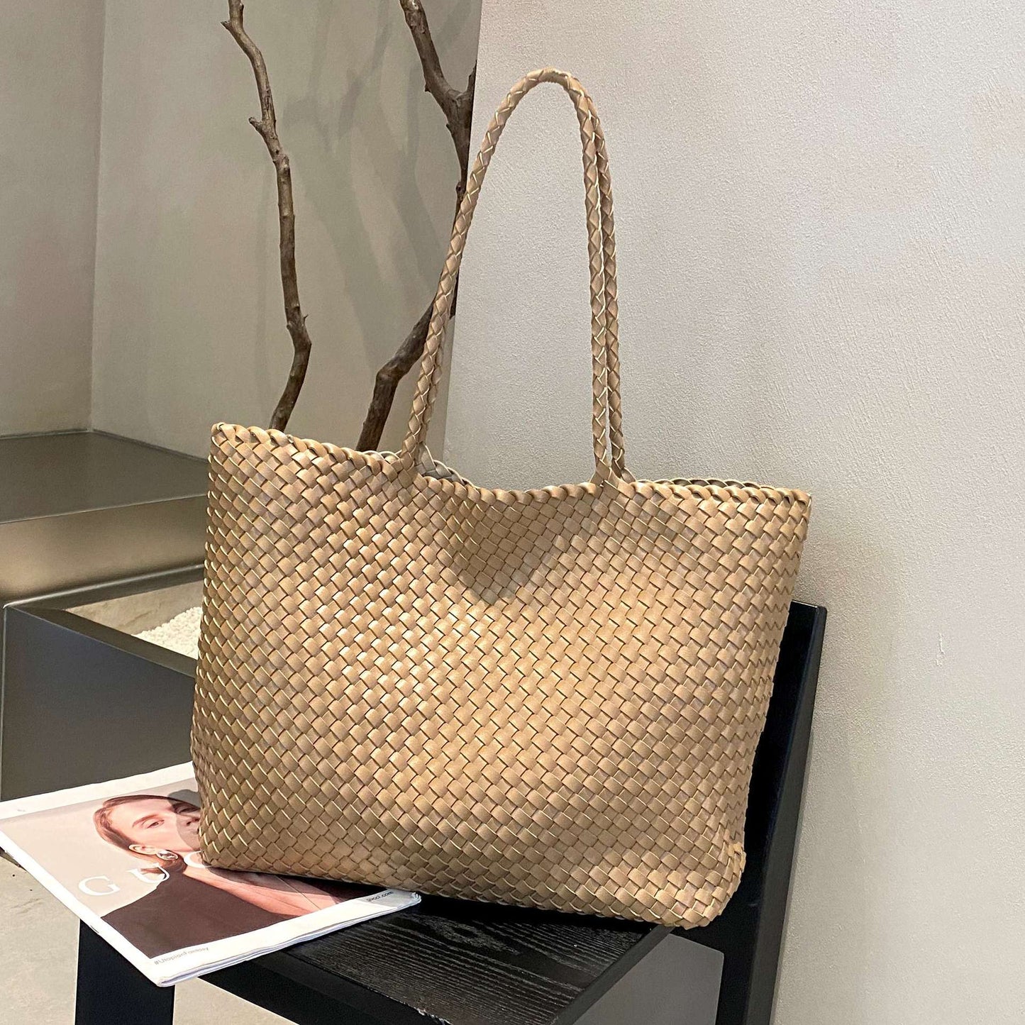 Women's Summer Hand-woven One Combination Vegetable Basket Large Women's Shoulder Bag