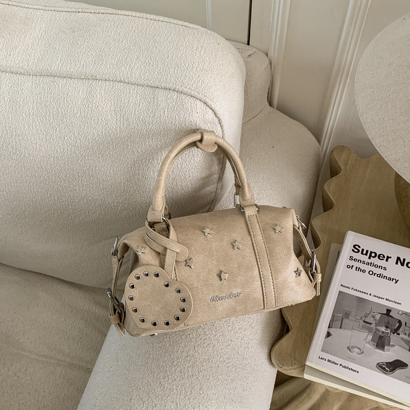 Women's Vintage Spring Fashion Studded Commuter Shoulder Bags
