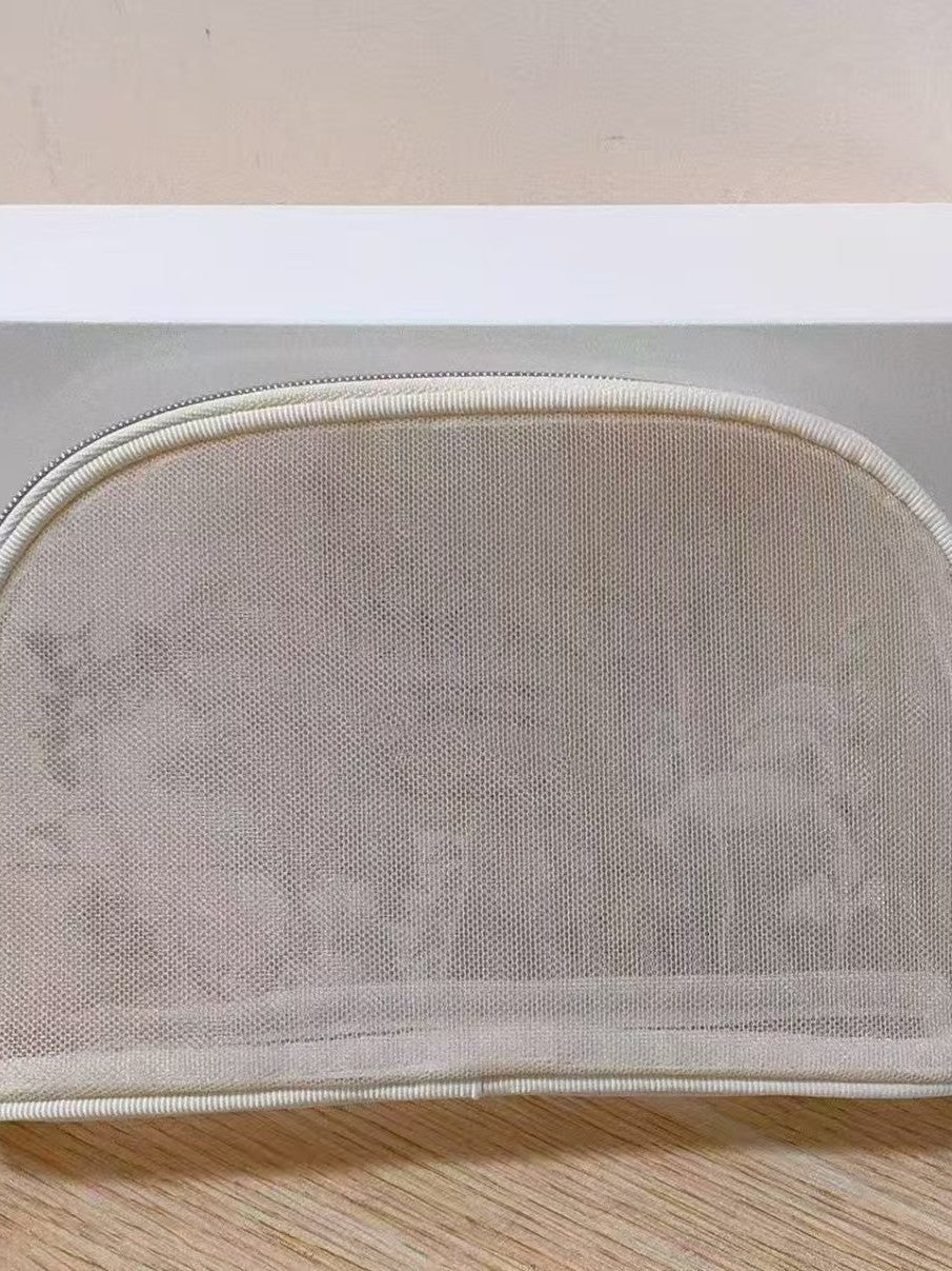 Di Mesh Embroidered Butterfly Portable Storage Makeup Bag
