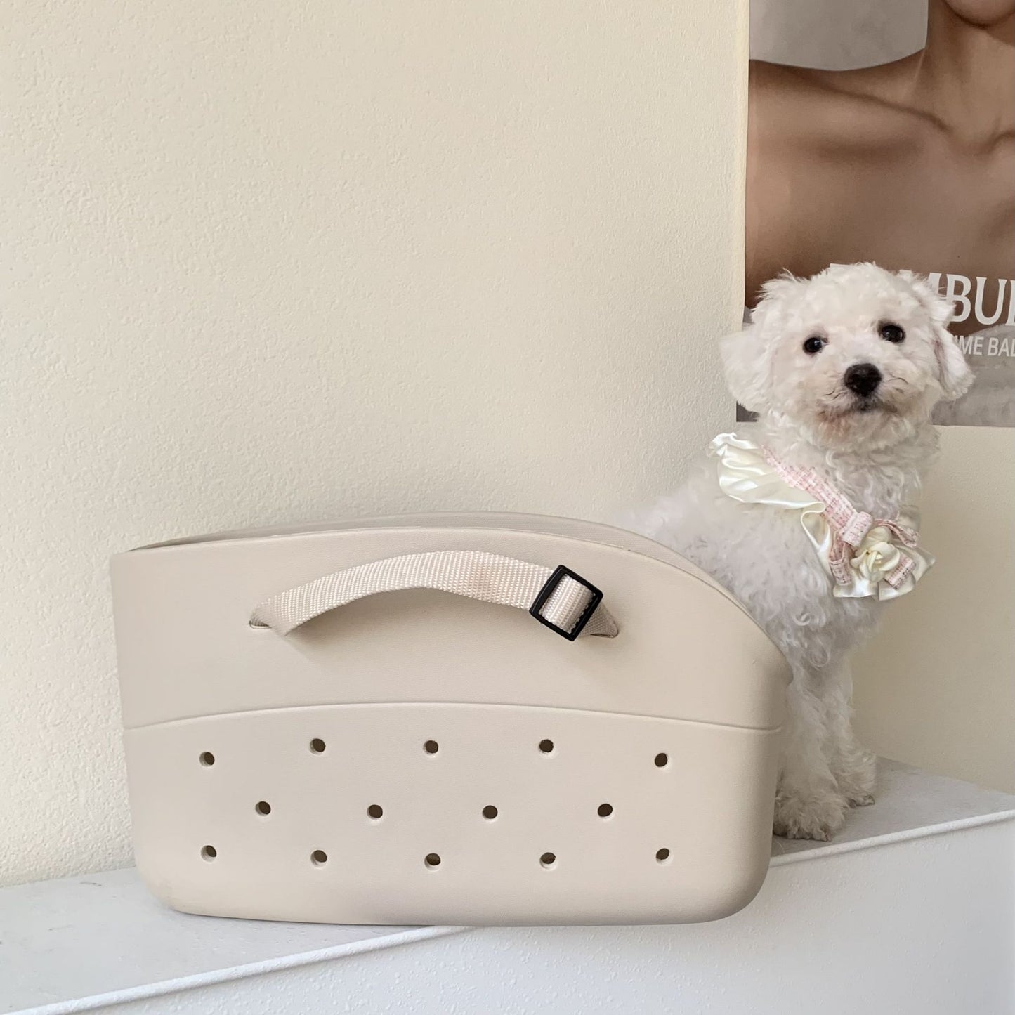 Women's Pet Convenient Material Hole Storage Handbags