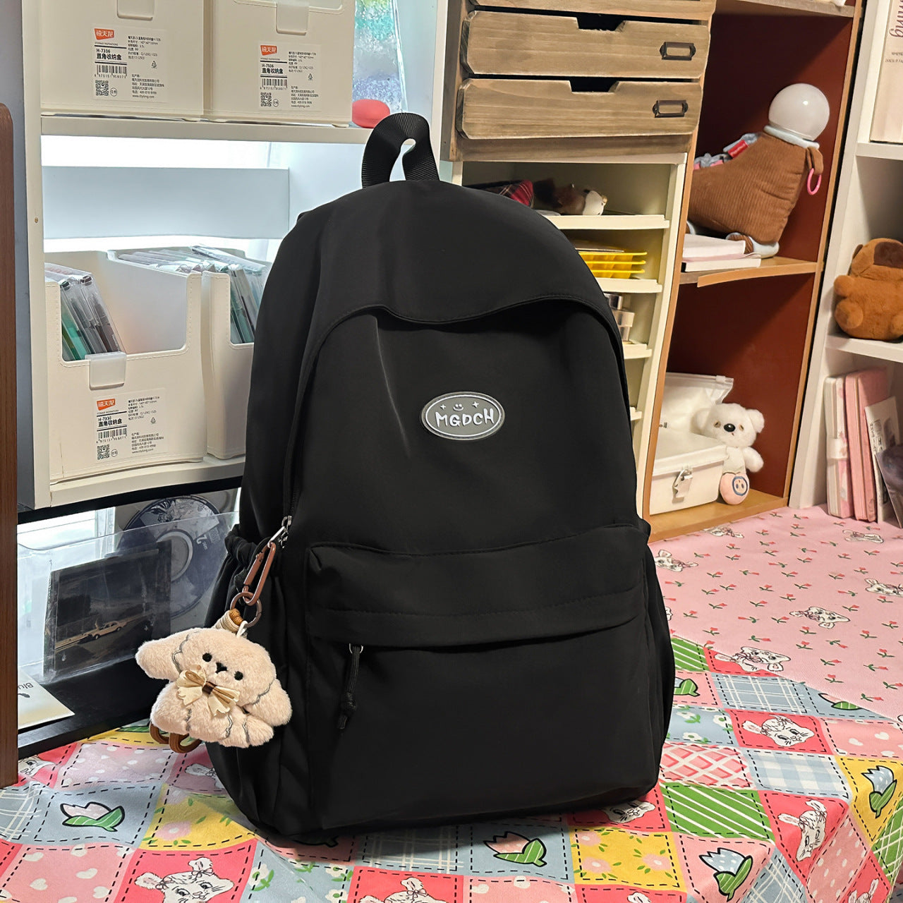 Nylon Waterproof Junior High Lightweight Simple Leisure Backpack